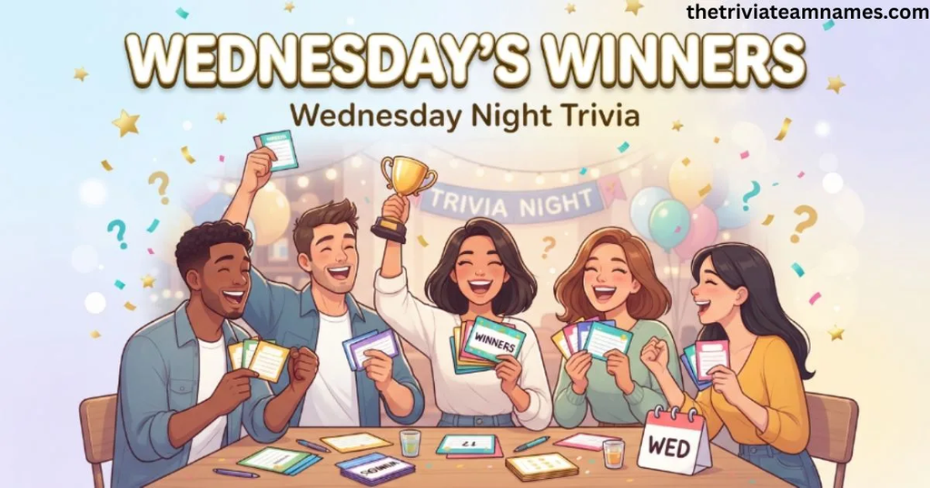 Wednesday night trivia WEDNESDAY’S WINNERS