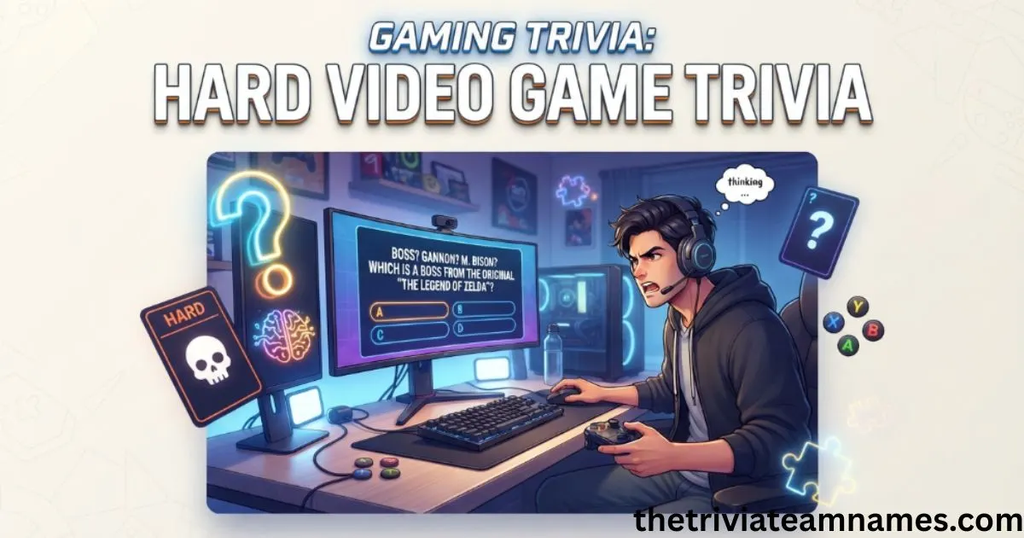 Gaming Trivia Hard Video Game Trivia
