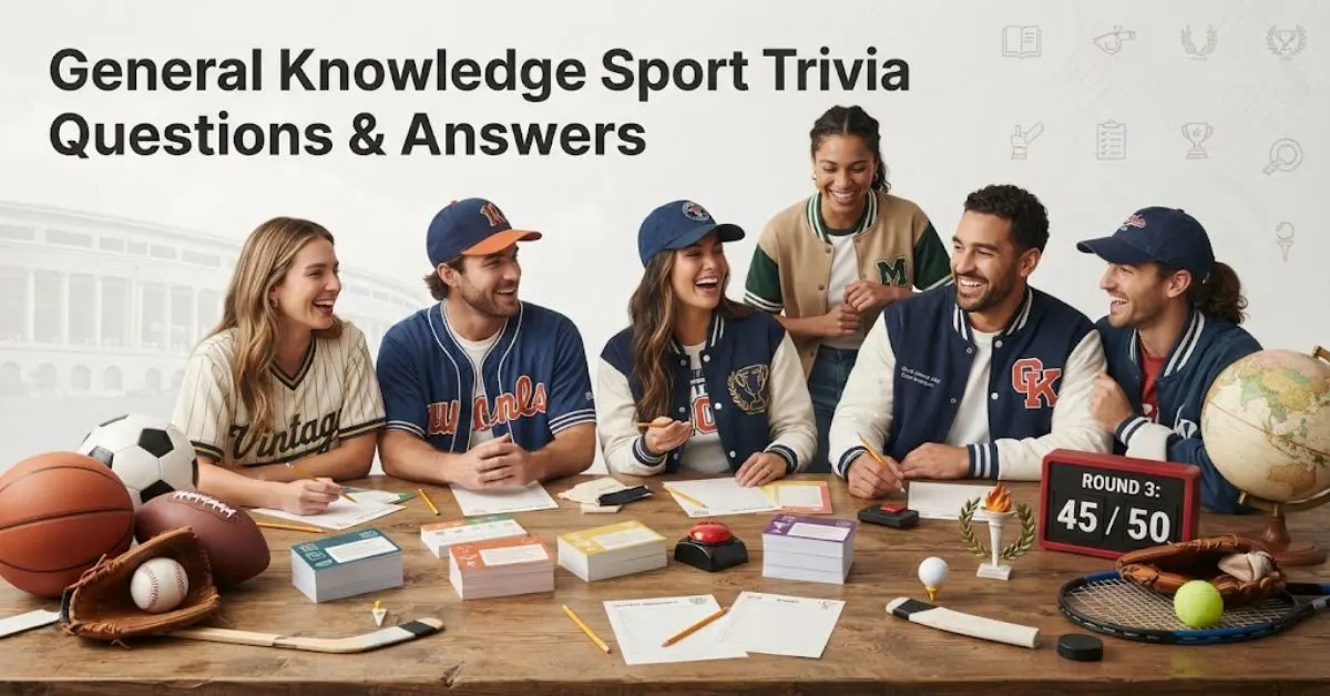 "A collection of sports equipment including a soccer ball, basketball, football, and golf ball resting on a grassy field, representing 200 plus sports trivia questions and answers."